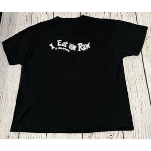 Blackbeards Inn I Eat Em Raw T-Shirt Mens Florida Restaurant Graphic XL? No Tag